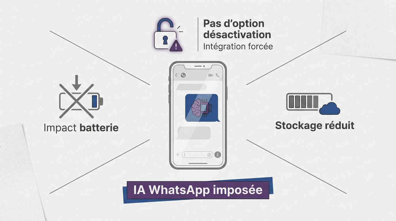 Impact de l'IA WhatsApp sur la batterie et le stockage du smartphone
