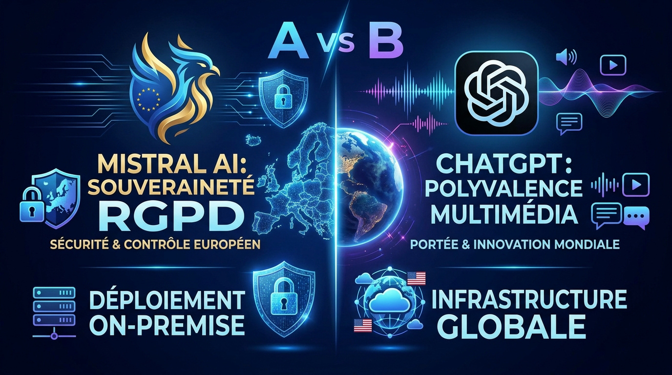 Comparaison de la souveraineté numérique entre Mistral AI et ChatGPT